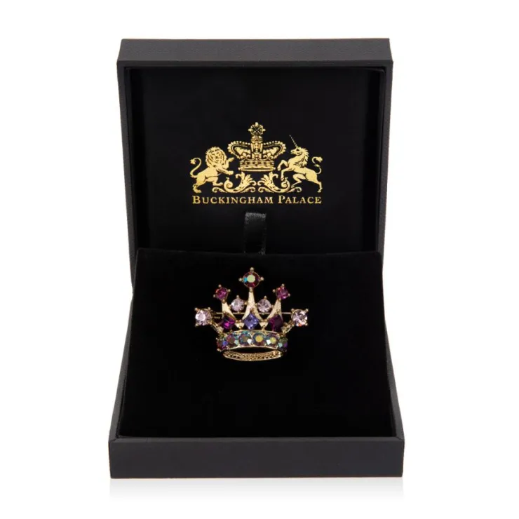 Purple And Gold Crown Brooch*Royal Collection Shop Sale