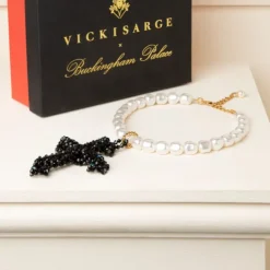 Vicki Sarge Black Cross Necklace*Royal Collection Shop Clearance