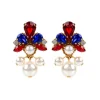 Vicki Sarge Red, White And Blue Pearl Drop Earrings*Royal Collection Shop Sale