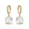 White Square Crystal Earrings*Royal Collection Shop Clearance