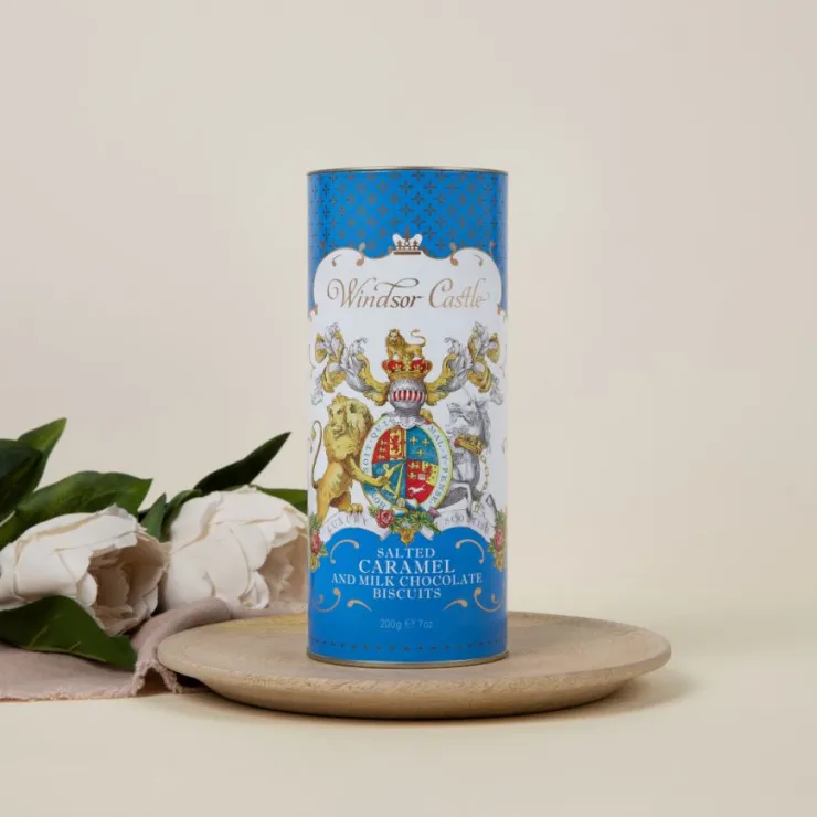 Windsor Castle Salted Caramel And Chocolate Biscuit Tube*Royal Collection Shop Discount